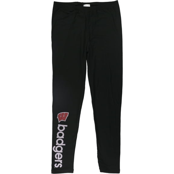 G-III Sports Womens Badgers Casual Leggings, Black, Large