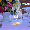 thumbnail image 3 of 12PCS DIY Blank Acrylic Table Sign Clear Sign with Stand Transparent Arch Table Numbers Table Card Wedding Decoration,C, 3 of 8