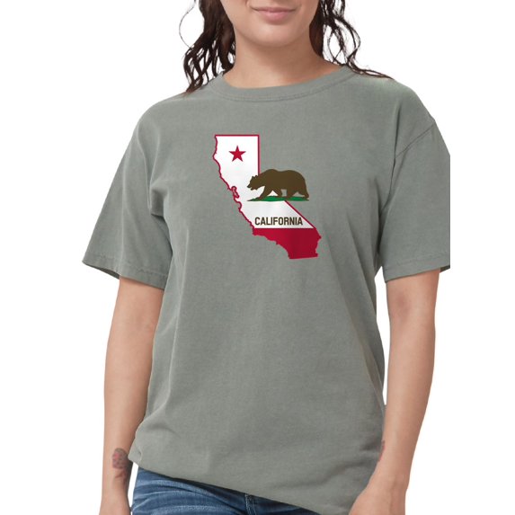 CafePress - CALI STATE W BEAR - Womens Comfort Colors® Shirt