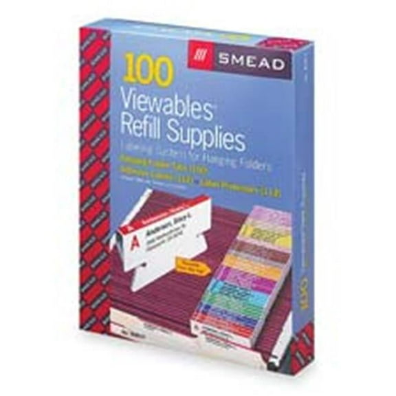 Smead Manufacturing Company  Labeling System Supplies Kit- 100 Tabs- 112 Labels- White