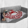 thumbnail image 6 of 16th Birthday Soft Flannel Fleece Blanket, Vintage Rubber Stamp Old Fashioned Greeting Sign Time Flies Theme Print, Cozy Plush for Indoor and Outdoor Use, 50" x 70", Vermilion White, by Ambesonne, 6 of 6