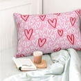 thumbnail image 2 of Valentines Pillow Covers 12x20 Pink Red White Love Heart Decor Throw Pillows Case for Couch Valentine''s Day Anniversary Indoor Outdoor Decorative Cushion Case for Sofa Bed Decorations Set of 2, 2 of 6
