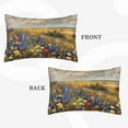 thumbnail image 2 of Gukieu Vibrant Wildflower Meadow Print Plush Pillow Cover, Hidden Zipper Pillow Protector without Pillow Core, Suitable for Bedroom, Office, Car Decoration-14"x20", 2 of 6