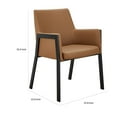 thumbnail image 5 of Benjara Cid Lizz 24 Inch Dining Chair, Faux Leather, Black Steel Legs, Wood Frame, 5 of 5