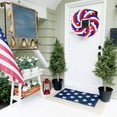 thumbnail image 6 of Clearance! Boovnll Patriotic Wreath, 14" Handcrafted Red White Blue Plush Balls Memorial Day Wreath, 4th of July Wreath for Indoor, Outdoor, Front Door, Fireplace, Wall Decor, 4th of July Decorations, 6 of 6