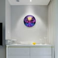thumbnail image 5 of Yayeee Wall Clock Battery Operated 9.5" Silent Non-Ticking for Living Room, Purple Neon Road, 5 of 8