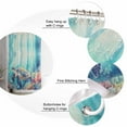 thumbnail image 5 of Extra Long Shower Curtain 72x84 Inch, Ocean Turtle Shower Curtain Waterproof Bathroom Decor Coastal Coral Colorful Coral Watercoloor Fabric Bath Curtain Set Accessories with Hooks, 5 of 6