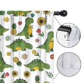 thumbnail image 4 of Blackout Kids Curtains,White Green Dinosaurs Floral Pattern Childrens Insulated Curtains Set Of 2,Bedroom Essentials,Toddler Room Decor 42"x84", 4 of 5