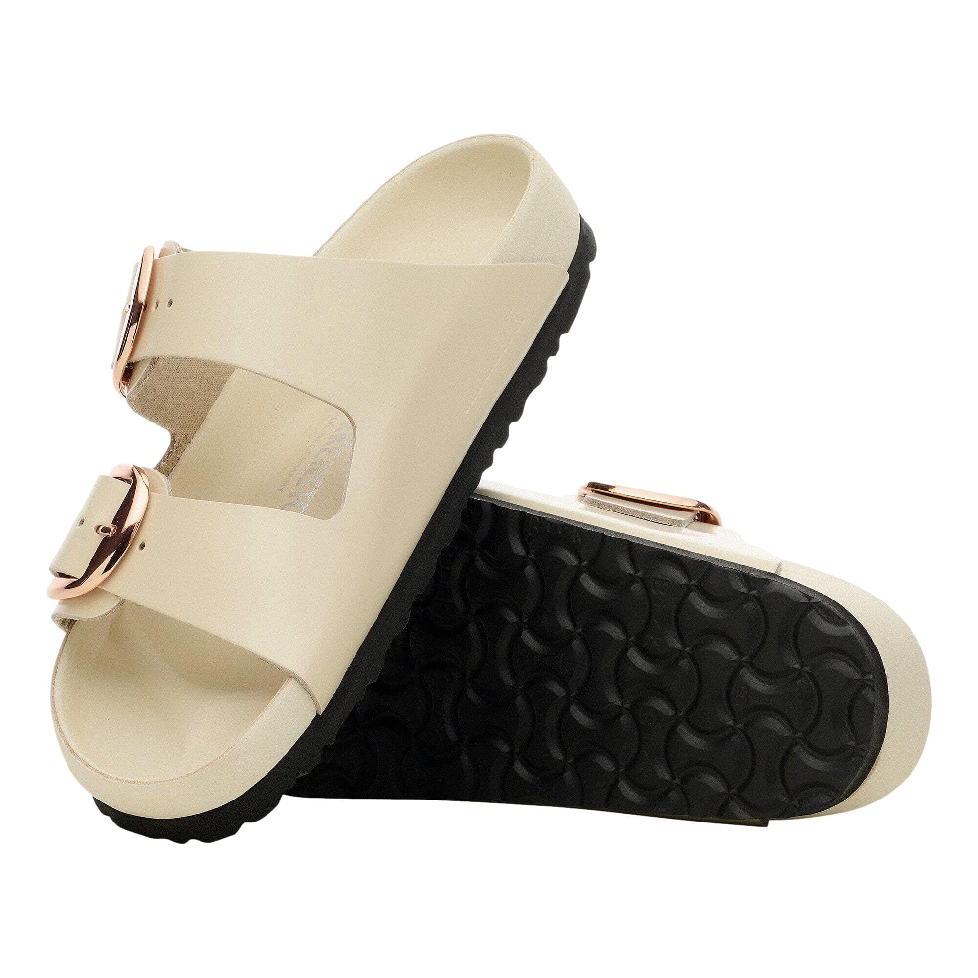 Birkenstock Arizona Big Buckle High-Shine Ecru  1027850 Women's Size 40