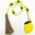 thumbnail image 2 of Lemon Wood Bead Tassel Rope Pendant, Lemon Wood Bead Wooden Ornament, Summer Decor, Home Decor, Wedding Decor, Unique Gift, Handmade Craft, Natural Wood, For Bedroom, 2 of 3