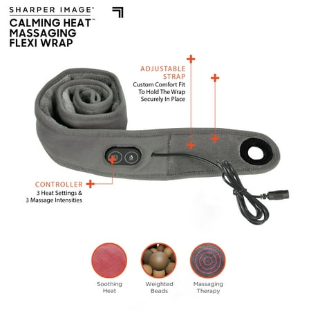 Calming Heat Massaging Flexi Wrap, Grey