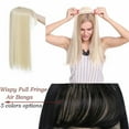thumbnail image 5 of SEGO Clip in Hair Topper for Women with Wispy Thin Air Bangs Hairpiece for Loss Thinning Hair, 5 of 6
