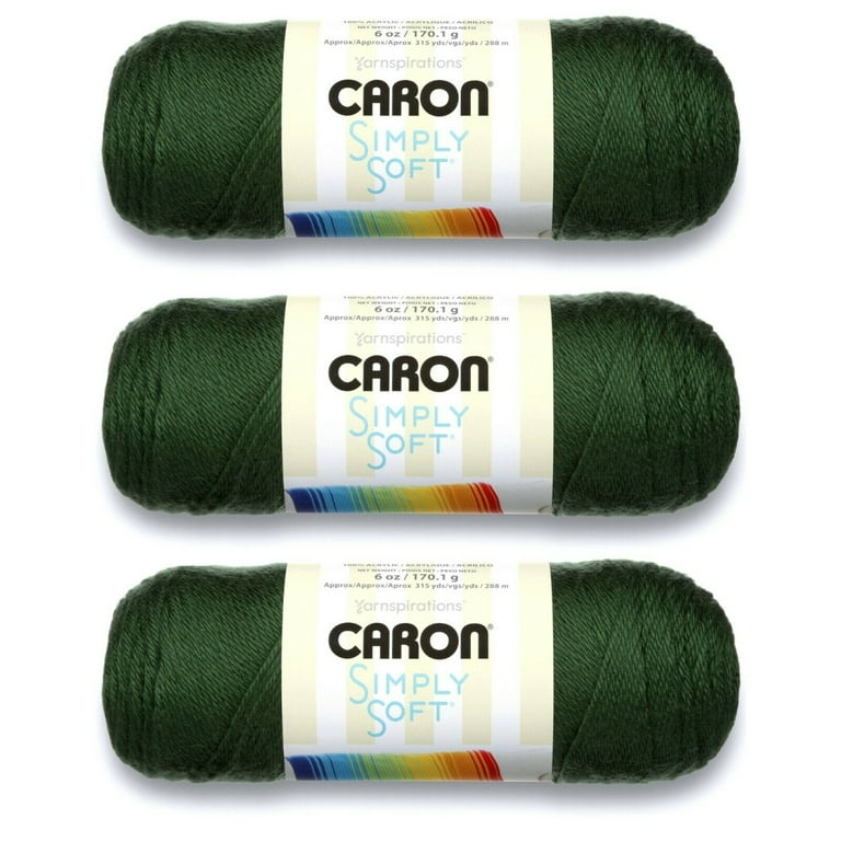 Caron Simply Soft Yarn White #4 Medium Worsted 6oz ( 2 Pack)