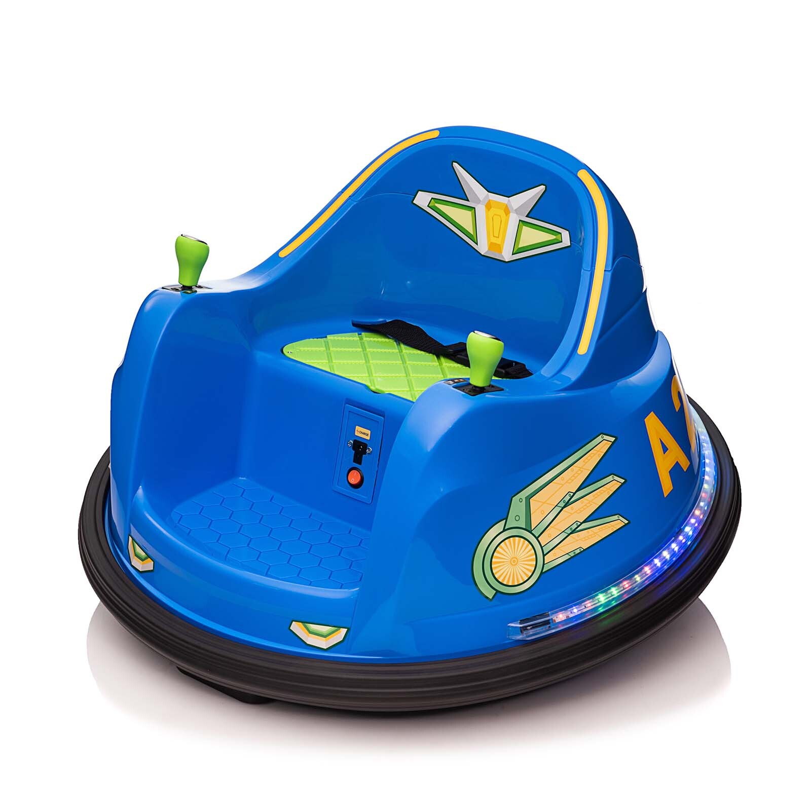 KALEFU 6V Kids Bumper Car, Toddler Ride On Toy, Roller Caster Vehicle