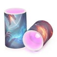 thumbnail image 2 of Dragon Fire and Water Flameless Candles&nbsp;LED Lights Battery Operated Candles with Remote and Timers Flicker Lights Votive Set of 2, 2 of 7