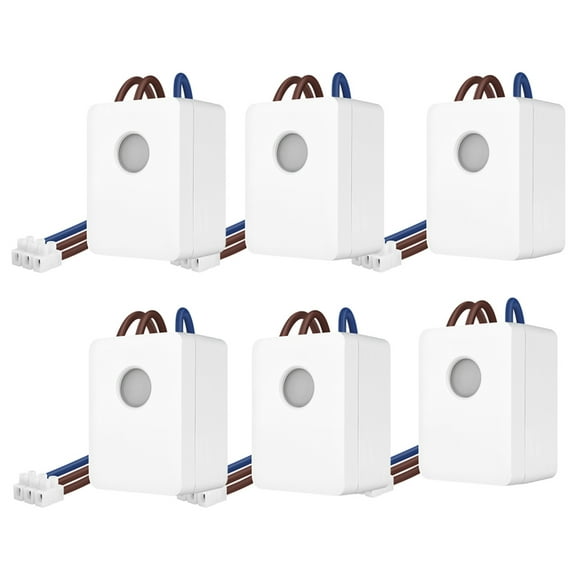 6-Pack BestCon SCB1E Wi-Fi Smart Switches - Remote Control with APP, Voice Activation via Google Home & Amazon Alexa, Energy Monitoring, Easy Setup, Timed Automation for Home Appliances