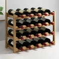 thumbnail image 2 of Apooke Vintage Wooden Wine Rack Cabinet Holders Shelf Free Standing Holders Barware Storage Wine Racks Home Kitchen Bar Gadgets, 2 of 21