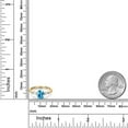 thumbnail image 6 of Gem Stone King 18K Yellow Gold Plated Silver Swiss Blue Topaz and Lab Grown Diamond Engagement Ring for Women | 1.80 Cttw | Oval 8X6MM | Gemstone November Birthstone | Size 7, 6 of 6
