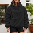thumbnail image 7 of Women's Oversized Hooded Sweatshirt With Pet Pouch Front Pocket, Lined Pullover Hoodie For Small Dogs Cats And Daily Wear, 7 of 7