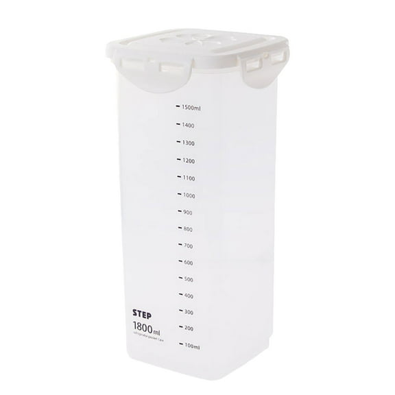 SHIMELE Airtight Food Storage Containers, Plastic Kitchen Jars with Lids, Vacuum Sealed Tank for Flour, Sugar, Snacks - Pantry, Refrigerator, Freezer Organization