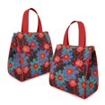 thumbnail image 2 of Pioneer Flower Floral Print Pattern Insulated Lunch Bag for Women & Adults,Large Portable Soft Cooler Lunch Bag,Thermal Food Storage Tote with Pearl Cotton,8.66L,8.75x5.75x9.5 Inch, 2 of 6