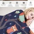 thumbnail image 3 of Nawypu  Owl Blanket Gifts for Women Kids Girls Mom Home Bedroom Living Room Mother's Day Decor Soft Cozy Lightweight Throw Blankets Navy Blue, 3 of 6