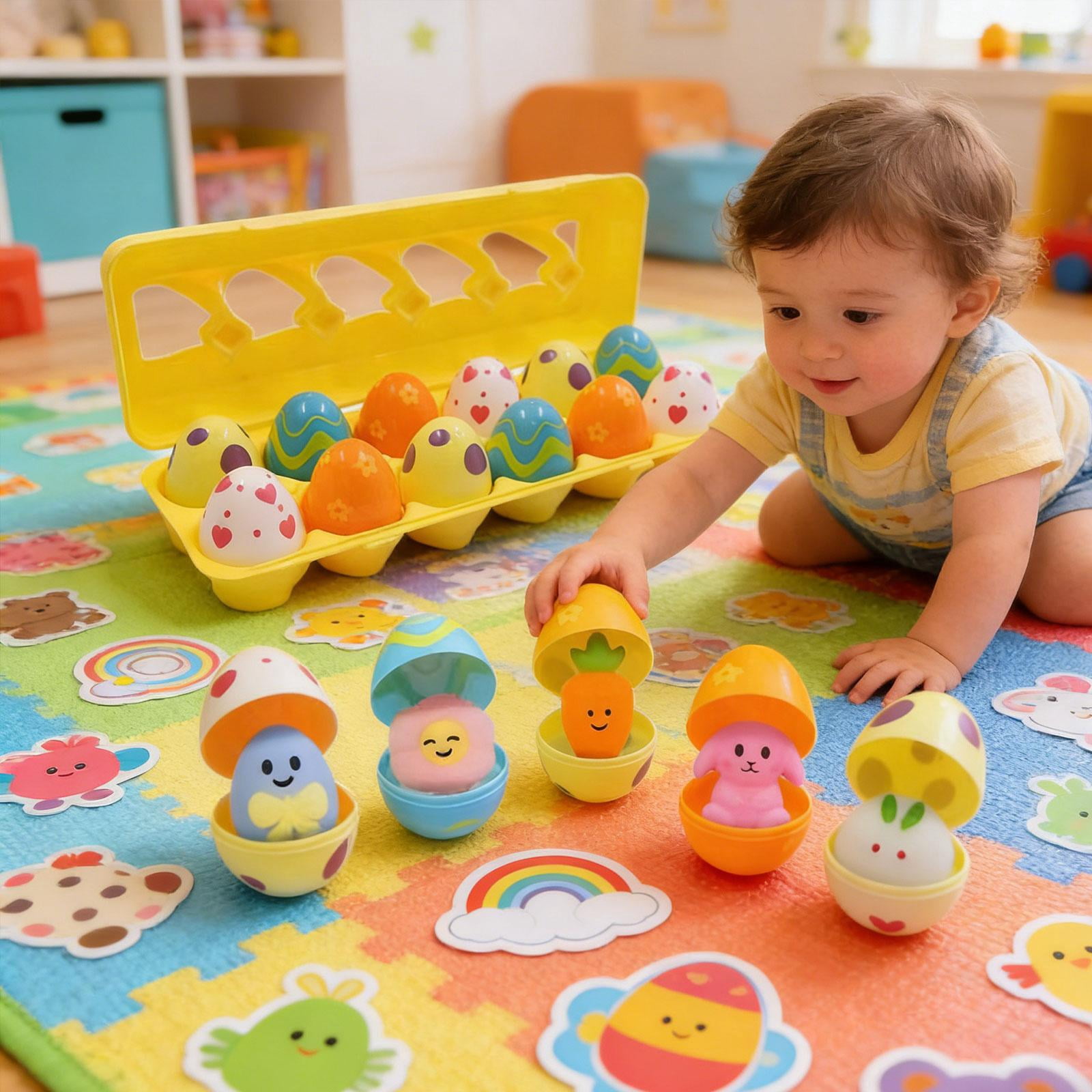 Sharprepublic 12 Pieces Filled Easter Eggs for Classroom Prize Supplies Goodie Bag Fillers