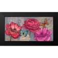 thumbnail image 2 of Grant, Eve C. 24x14 Black Modern Framed Museum Art Print Titled - Roses and Butterflies (Ash), 2 of 5