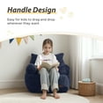 thumbnail image 2 of BYBYME Kids Bean Bag Chair,Soft Memory Foam Bean Bag Chair with Pocket for Toddlers,Lazy Sofa Lounger for Gaming,Reading,Navy, 2 of 7