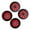 Black+Red, variant on jinwen 4 Roller Skating Wheels -Resistant Wheels Double - Row Roller Skates Accessories Black