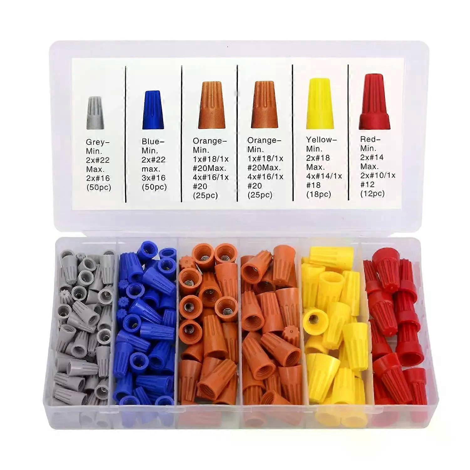 Connector Plug Insert 180 PCS Wire Connectors Insulating Insert Twist Electrical Wire ...