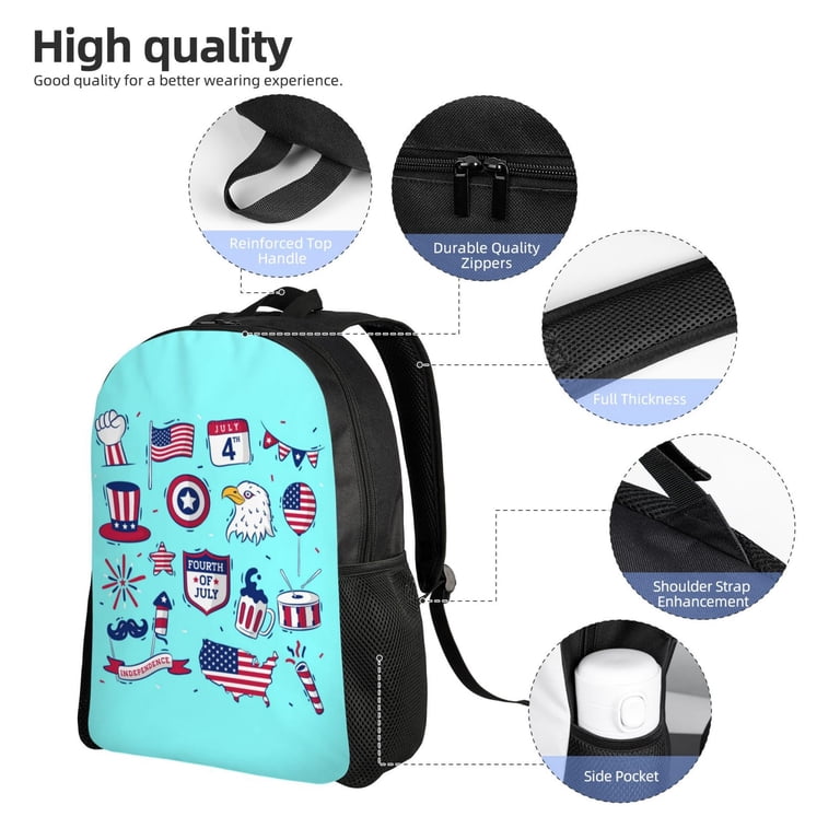 ZNDUO American 4th July Patriotic Flag Pattern Travel  display picture 1