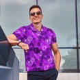 thumbnail image 5 of Daiia Berry Raspberry Pattern Men’s Polo Shirts,Solid Deck Shirt,Classic Fit, Breathable Cotton Polo for Casual and Sport Wear-4X-Large, 5 of 7