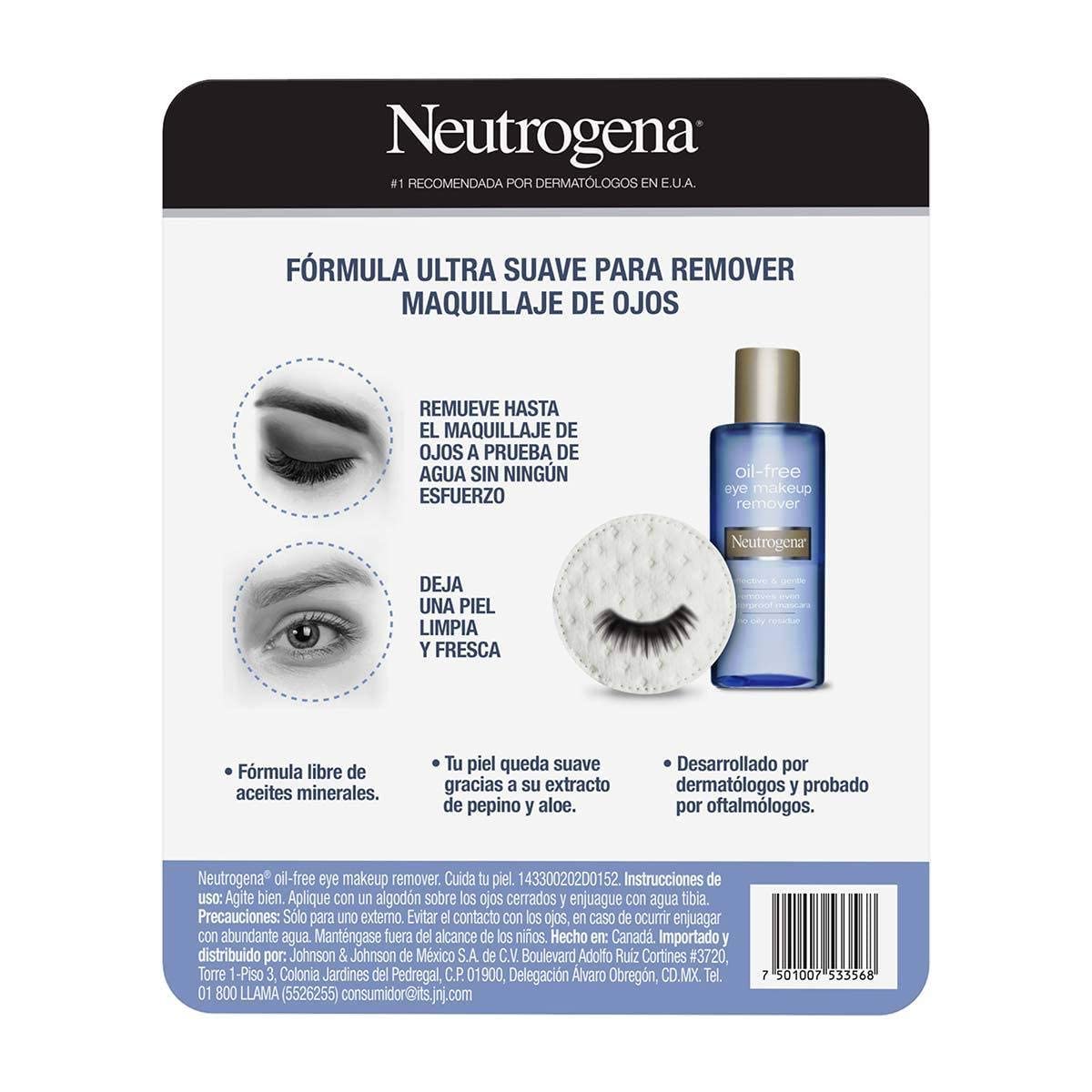 Neutrogena Oil-Free Gentle Eye Makeup Remover Liquid, 5.5 oz, 6 Pack - image 3 of 5