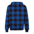 thumbnail image 4 of Viikei Halloween Clearance Womens Halloween Costumes Women's Plaid Loose Fitting Long Sleeved Hoodie Sweater Top Long Jacket, 4 of 5