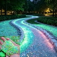 thumbnail image 6 of Glow in the Dark Pebbles, 3-5mm Fluorescent Gravel for Gardens, 0.55lb Multicolor Plastic Stones for Aquarium, DIY Landscaping, Walkways and Outdoor Decor, 6.69 Inch, 6 of 8