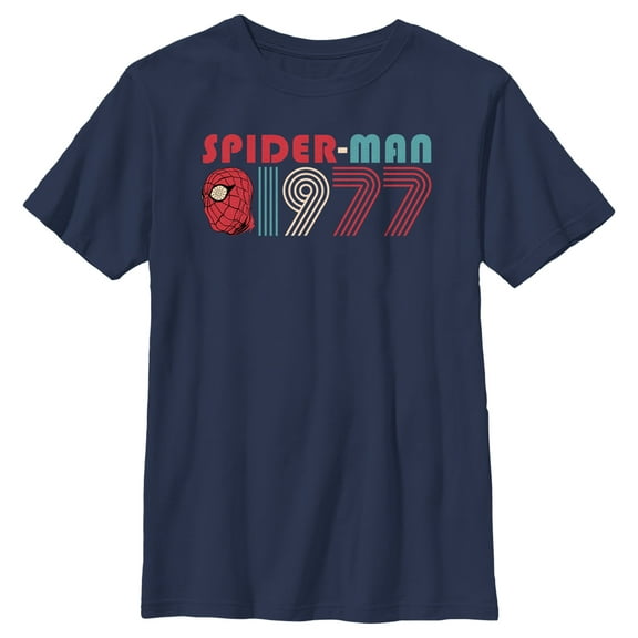 Boy's Spider-Man: Beyond Amazing Retro 1977  Graphic Tee Navy Blue Small