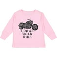 thumbnail image 3 of Inktastic Crawl Walk Ride Motorcycle Boys or Girls Long Sleeve Toddler T-Shirt, 3 of 5