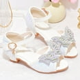 thumbnail image 5 of Akiihool Mary Jane Shoes Girls Mary Jane Dance Party Shoes Princess Sandals for Little GirlsToddler Birthday Christmas (White,4), 5 of 7