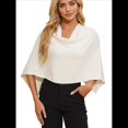 thumbnail image 1 of Poncho para Mujer, Corte Entallado, Chal Versátil, Tejido Suave, Cuello Vuelto, Top Corto un Tamaño, 1 of 10