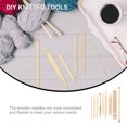 thumbnail image 4 of OULII 1 Set Weaving Loom Tools Brown Wooden Weaving Needle Craft Making For Family And Friends, 4 of 5