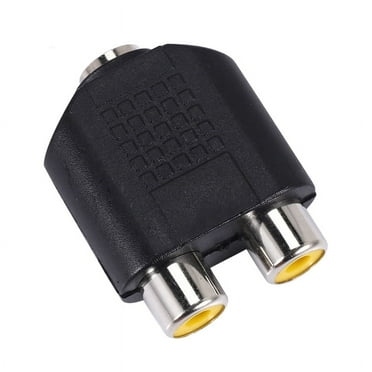 3.5mm Female Jack to Dual Female Phono Adapter Connector