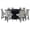 Black/Gray - 9-Piece, variant on Stanton 7-piece Square Counter Height Dining Table Set Grey