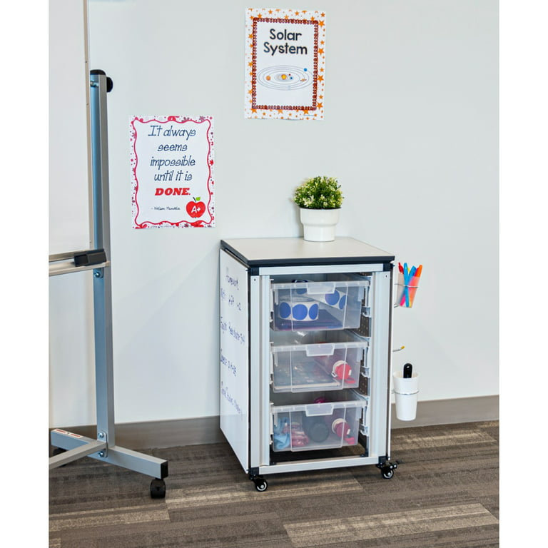 Modular Classroom Storage Cabinet - Single module with 3 large