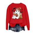 thumbnail image 3 of HomeDM Halloween Sweatshirt for Women Cute Ghost Crew Neck Pumpkin Graphic Pullover Tops, 3 of 5