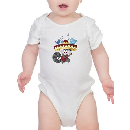 

Racoon W Sombrero Singing Art Bodysuit Infant -Image by Shutterstock Newborn