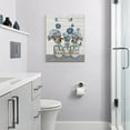thumbnail image 6 of Country Bathroom Wall Art Farmhouse Flower Bathroom Wall Decor Rustic Blue Floral Butterfly Relax Soak Unwind Pictures Canvas Prints Framed Modern Artwork for Home Bathroom Toilet 16"x20", 6 of 6