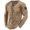 Brown, variant on Polo Shirts For Men Long Sleeve Solid Color Fashion Comfort Loose Quarter Button Henley Shirt Summer Comfort Classic Basic Tee Brown L
