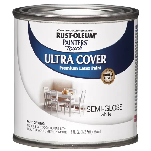 Rust-Oleum 1/2PT White SG Latex Paint