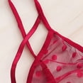 thumbnail image 5 of Everyday Bras for Women Women's Lace Camisole Shorts Set Sleepwear Large Men Underwear 5xl Lace Curtain Set 63 Lace Lingerie Shorts Set Lace Pajama Set for Women Fruit Pack Lace Bandeau Bra Red L, 5 of 7